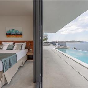 3 x 5 bedroom seafront villa with heated infinity pool near Rogoznica, sleeps 10